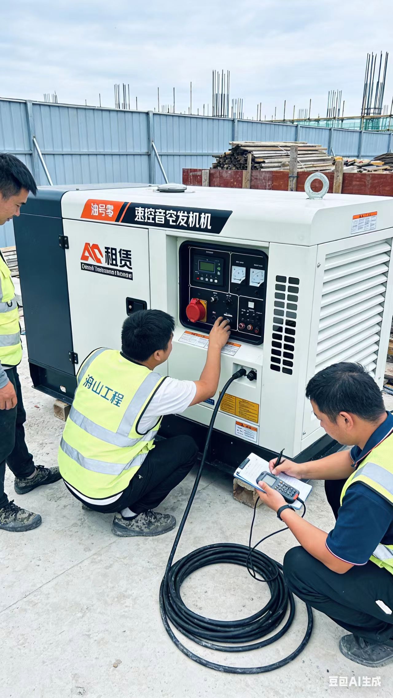 舟山静音大型发电机租赁｜户外工程应急发电作业实录
