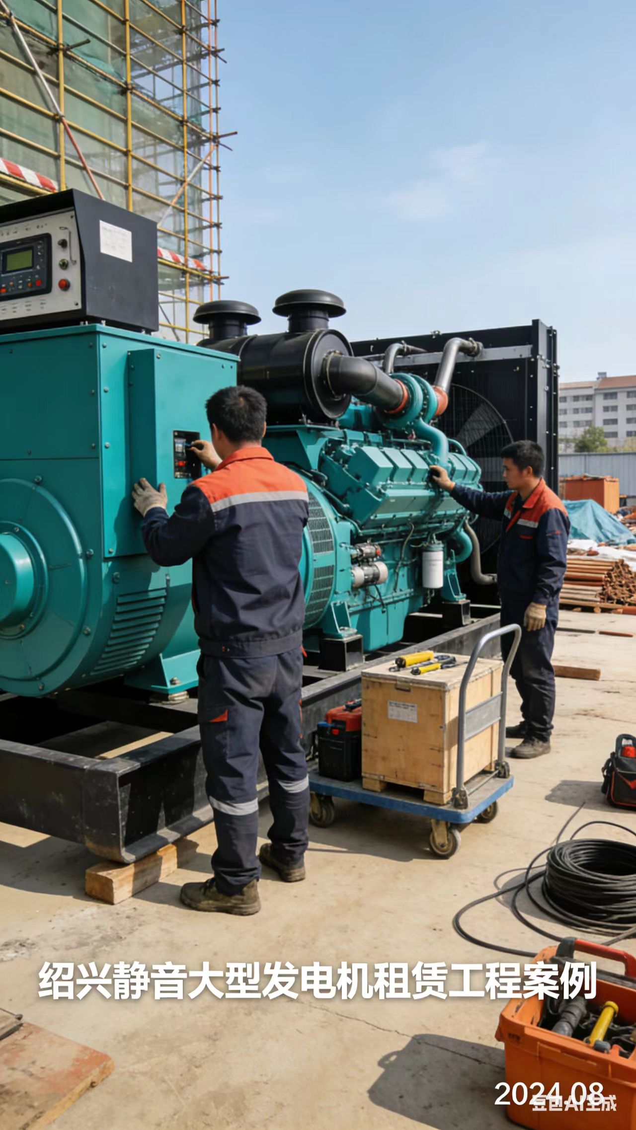 绍兴静音大型发电机租赁｜工程施工应急供电作业实录