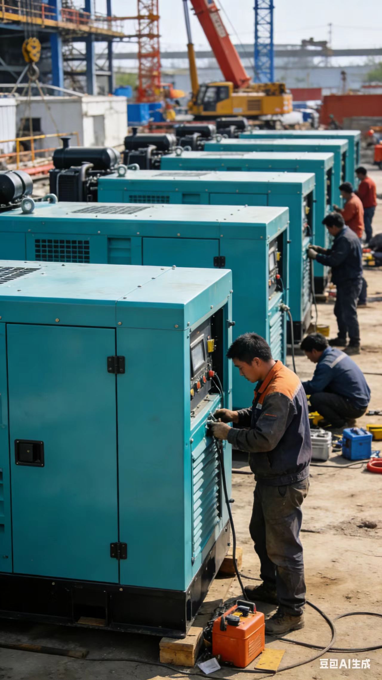 绍兴静音大型发电机租赁｜工程施工应急供电作业实录