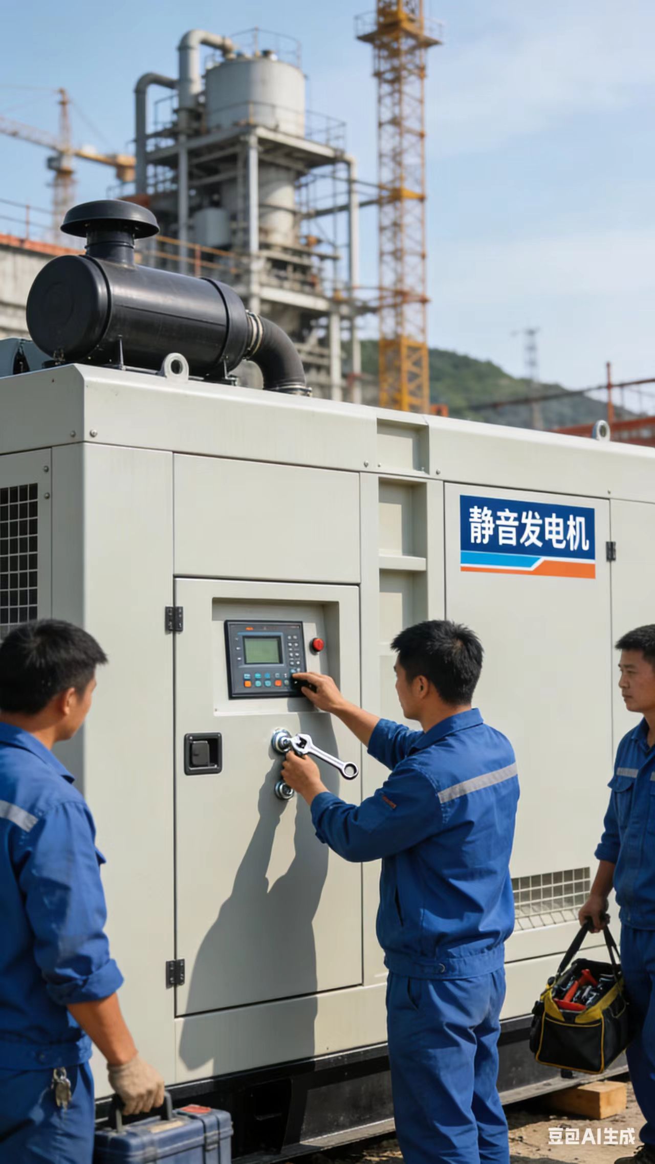 舟山静音大型发电机租赁｜户外工程应急发电作业实录