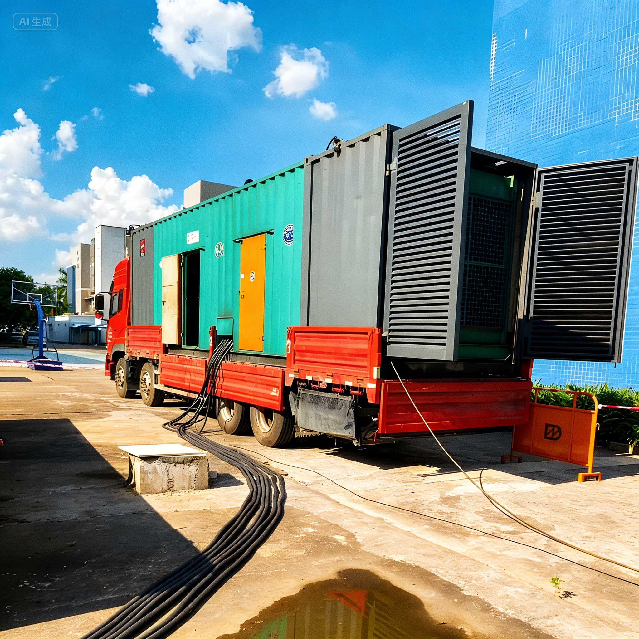 漯河双汇冷库与食品厂应急电源——电科环保科技，100kw-3000kw柴油发电机租赁，屠宰线/烘焙车间大功率备电