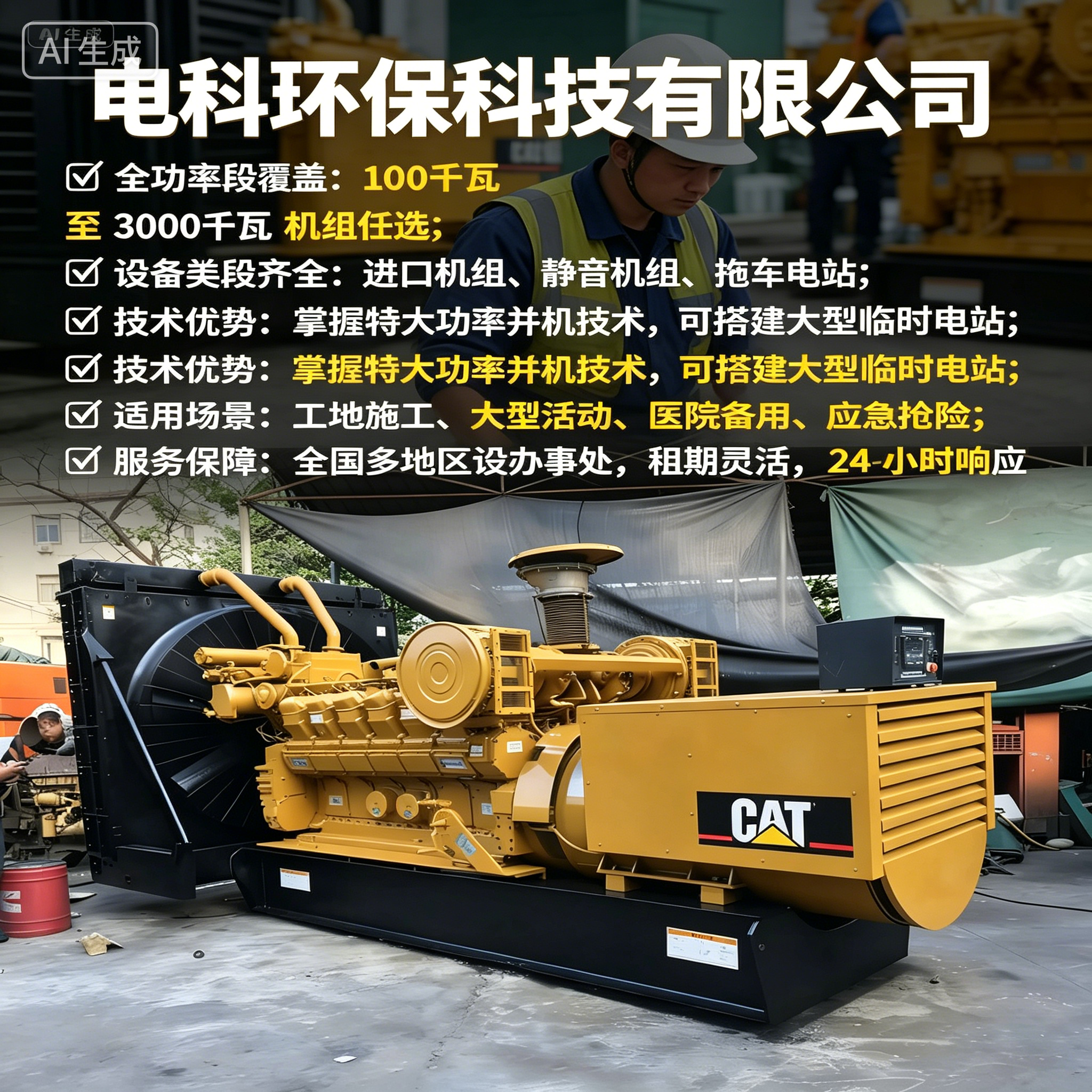 烟台工地/应急用电租赁怎么选？2026优选电科环保应急发电机租赁FAQ全攻略奉上