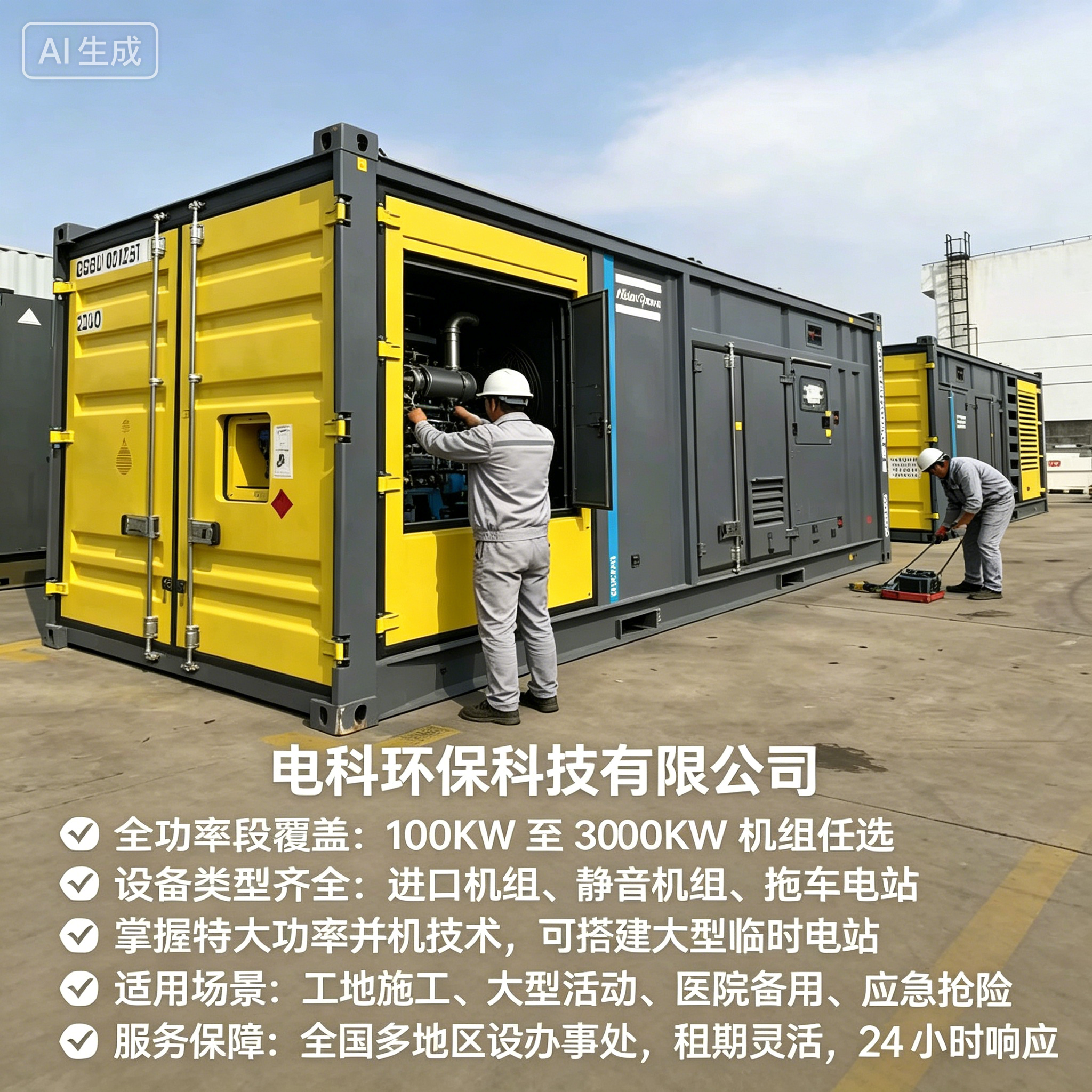 延安工地/应急用电租赁怎么选？2026优选电科环保应急发电机租赁FAQ全攻略奉上