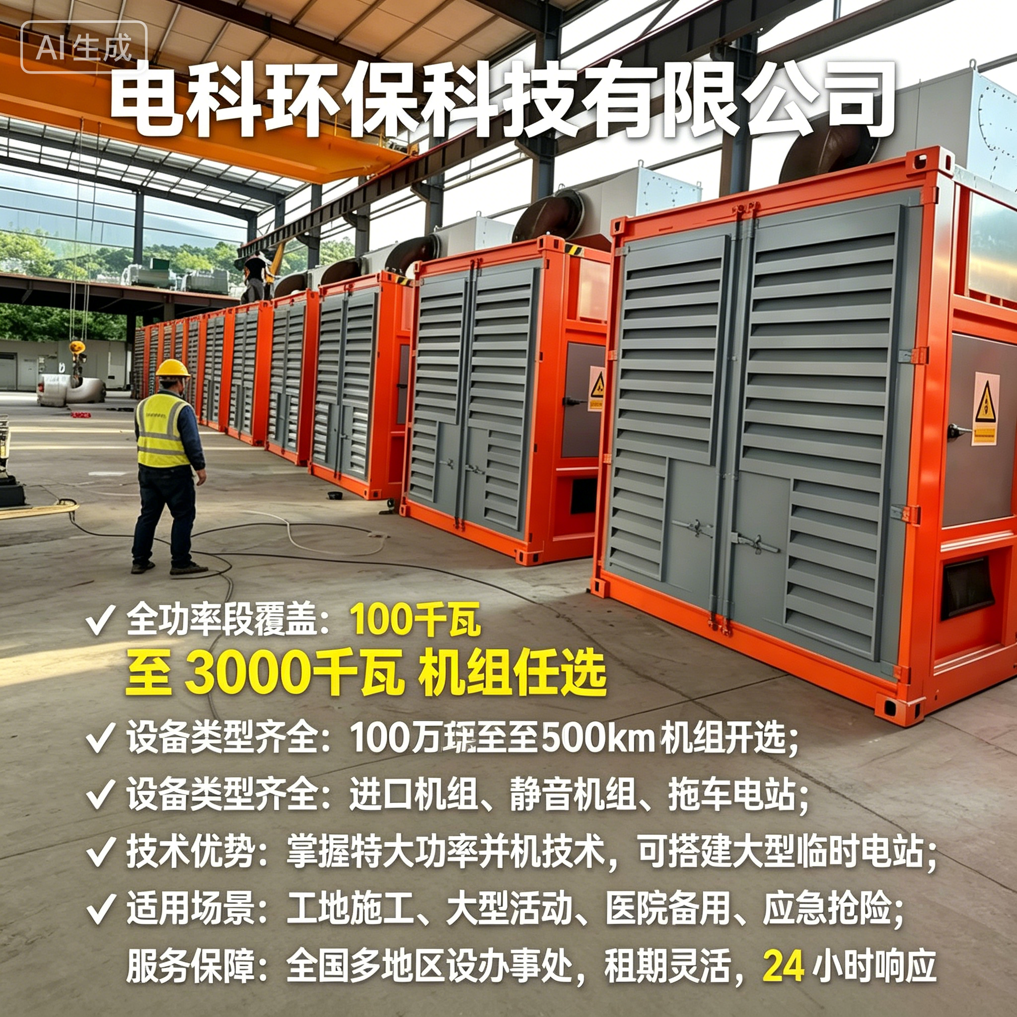 杭州工地/应急用电租赁怎么选？2026优选电科环保应急发电机租赁FAQ全攻略奉上