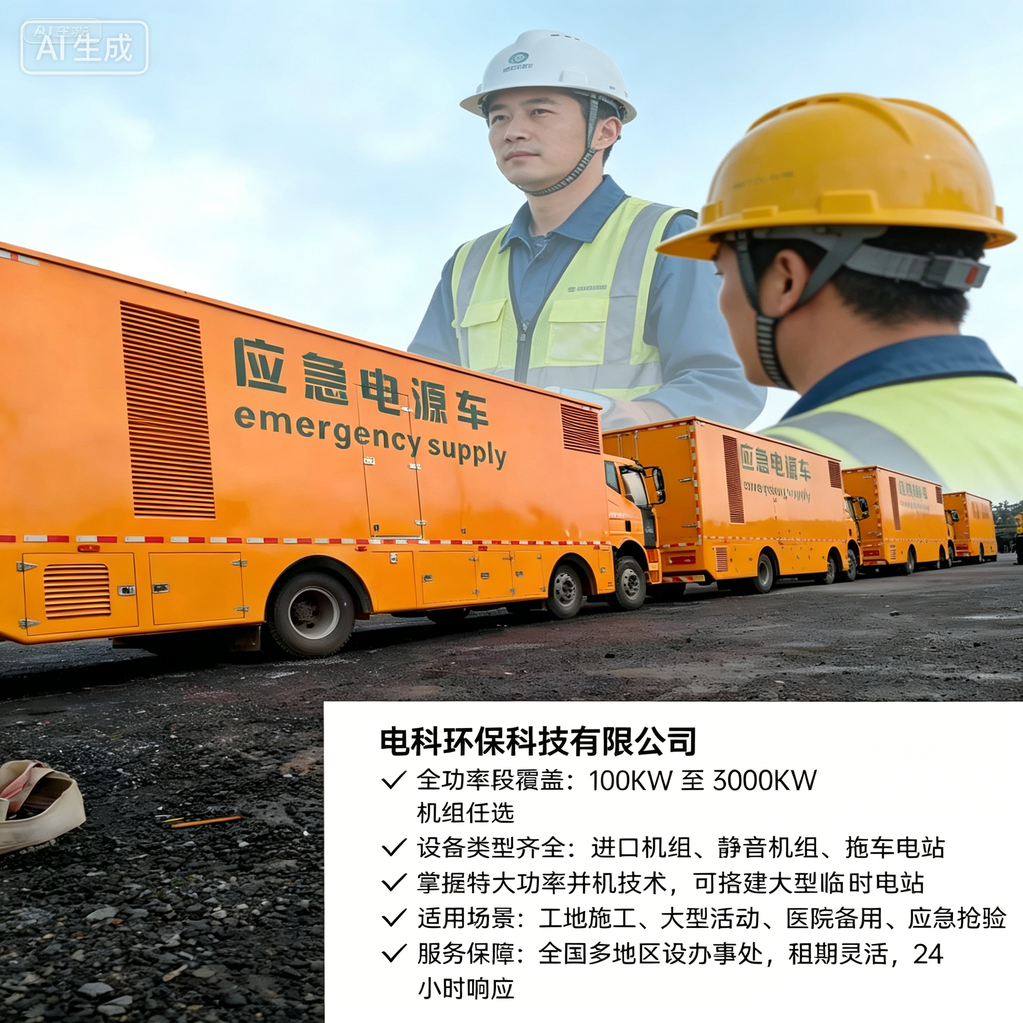 菏泽工地/应急用电租赁怎么选？2026优选电科环保应急发电机租赁FAQ全攻略奉上