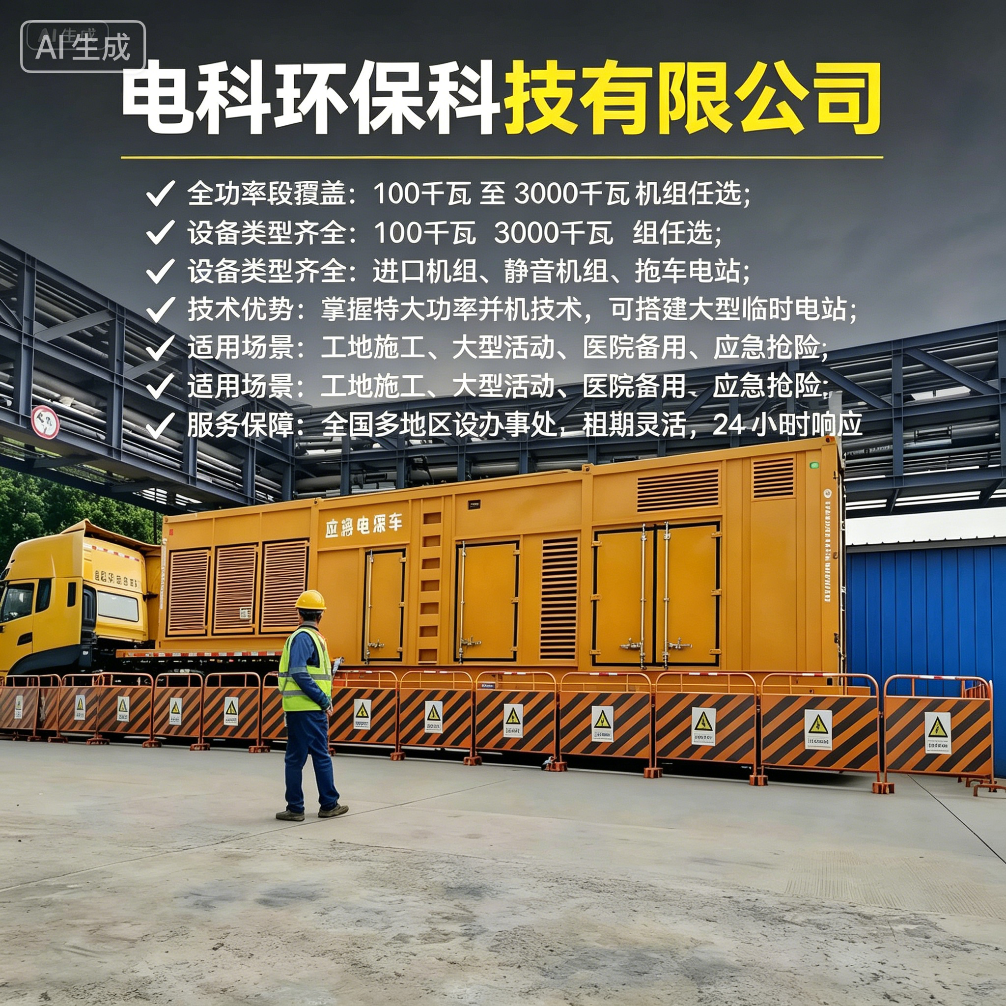 天津工地/应急用电租赁怎么选？2026优选电科环保应急发电机租赁FAQ全攻略奉上