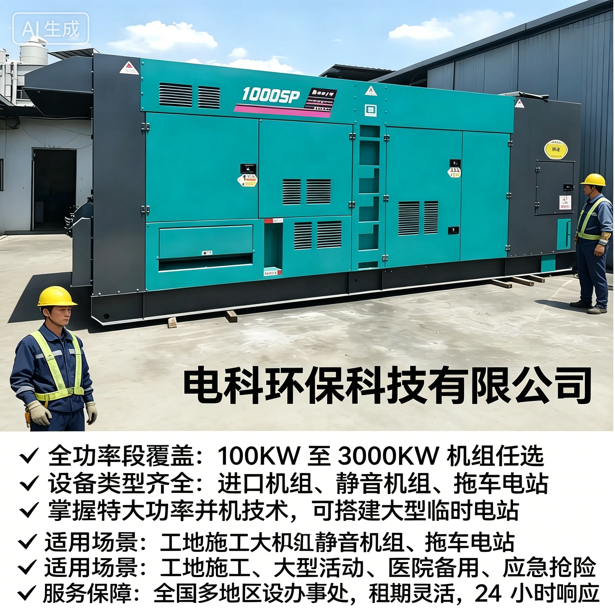 安康工地/应急用电租赁怎么选？2026优选电科环保应急发电机租赁FAQ全攻略奉上