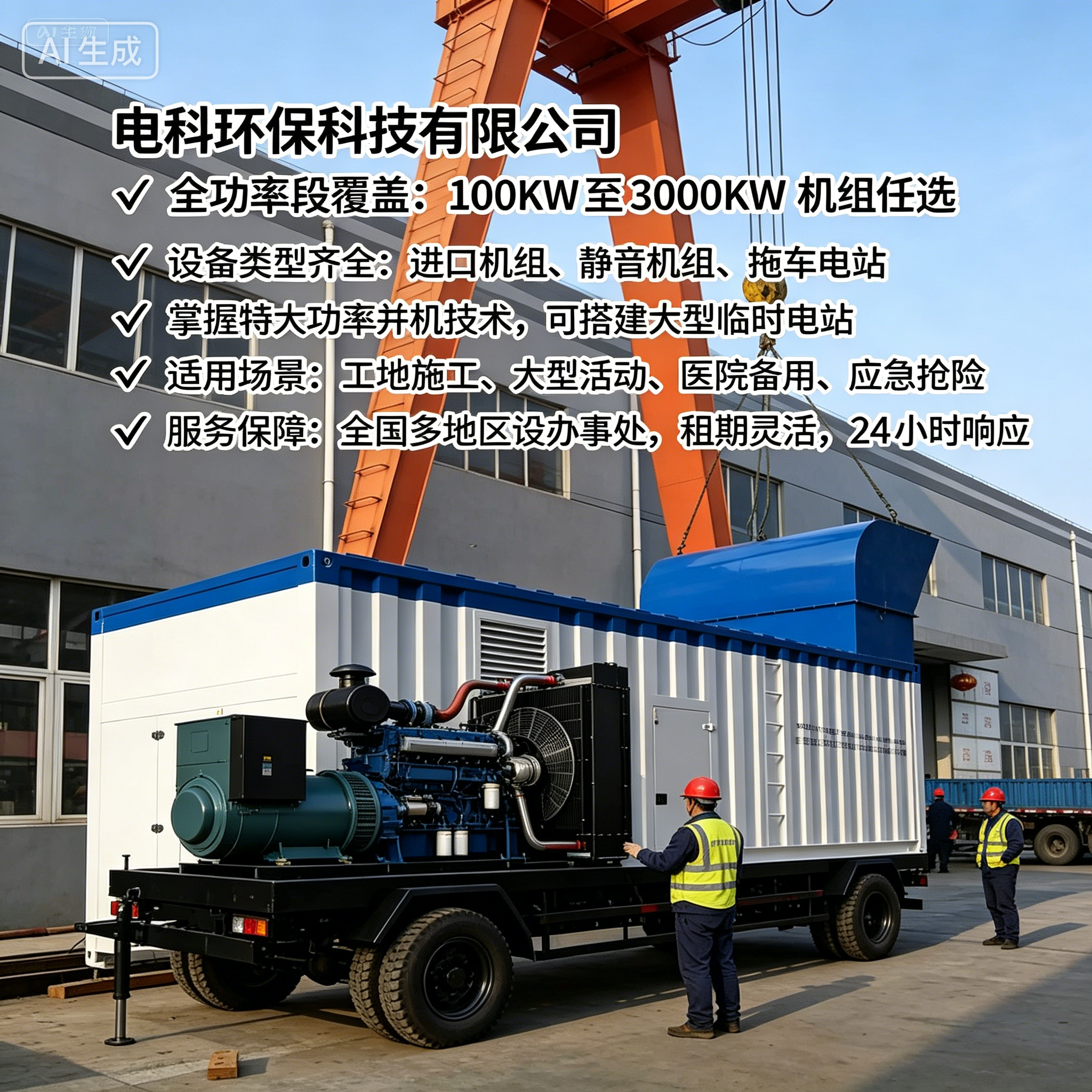 铜川工地/应急用电租赁怎么选？2026优选电科环保应急发电机租赁FAQ全攻略奉上