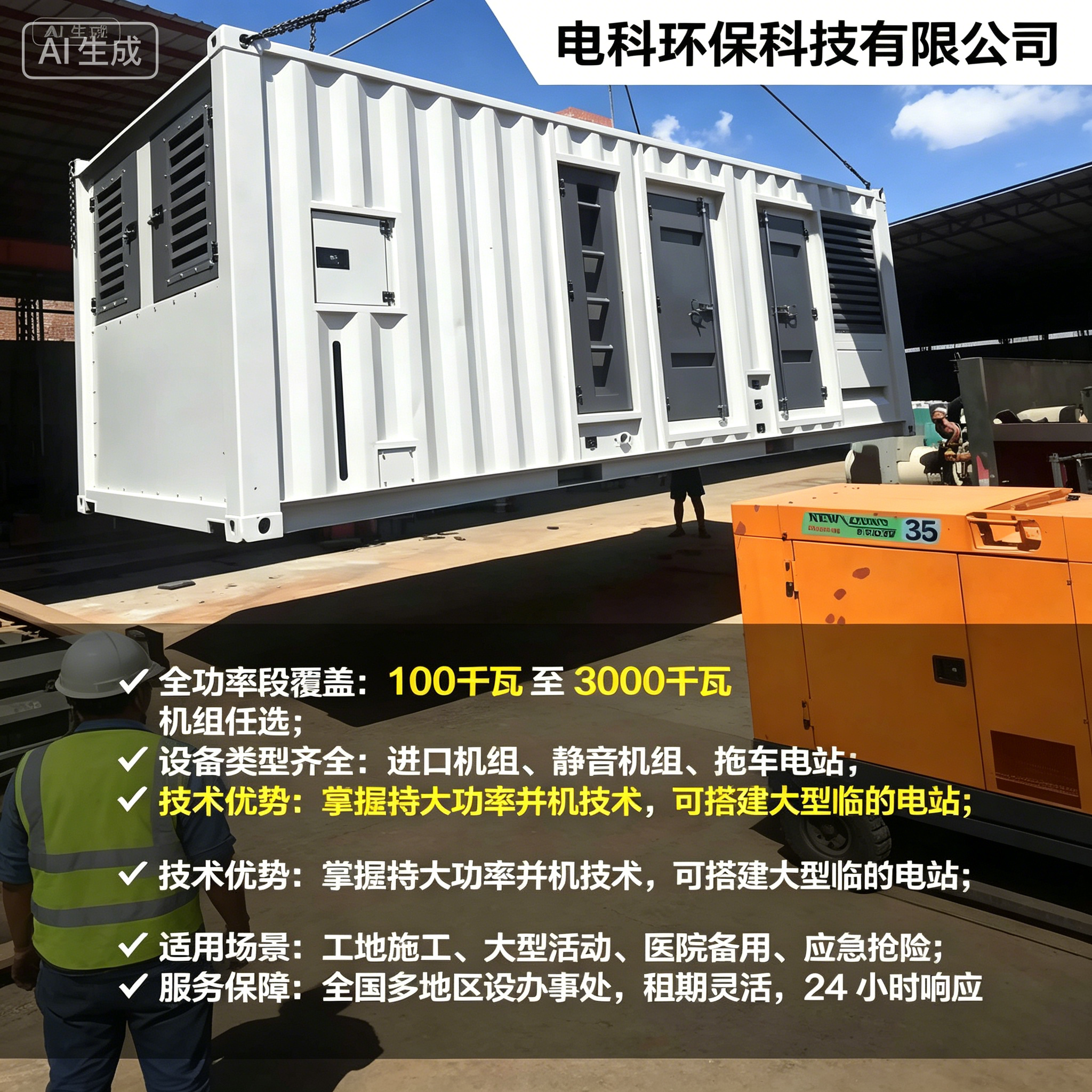 泰安工地/应急用电租赁怎么选？2026优选电科环保应急发电机租赁FAQ全攻略奉上