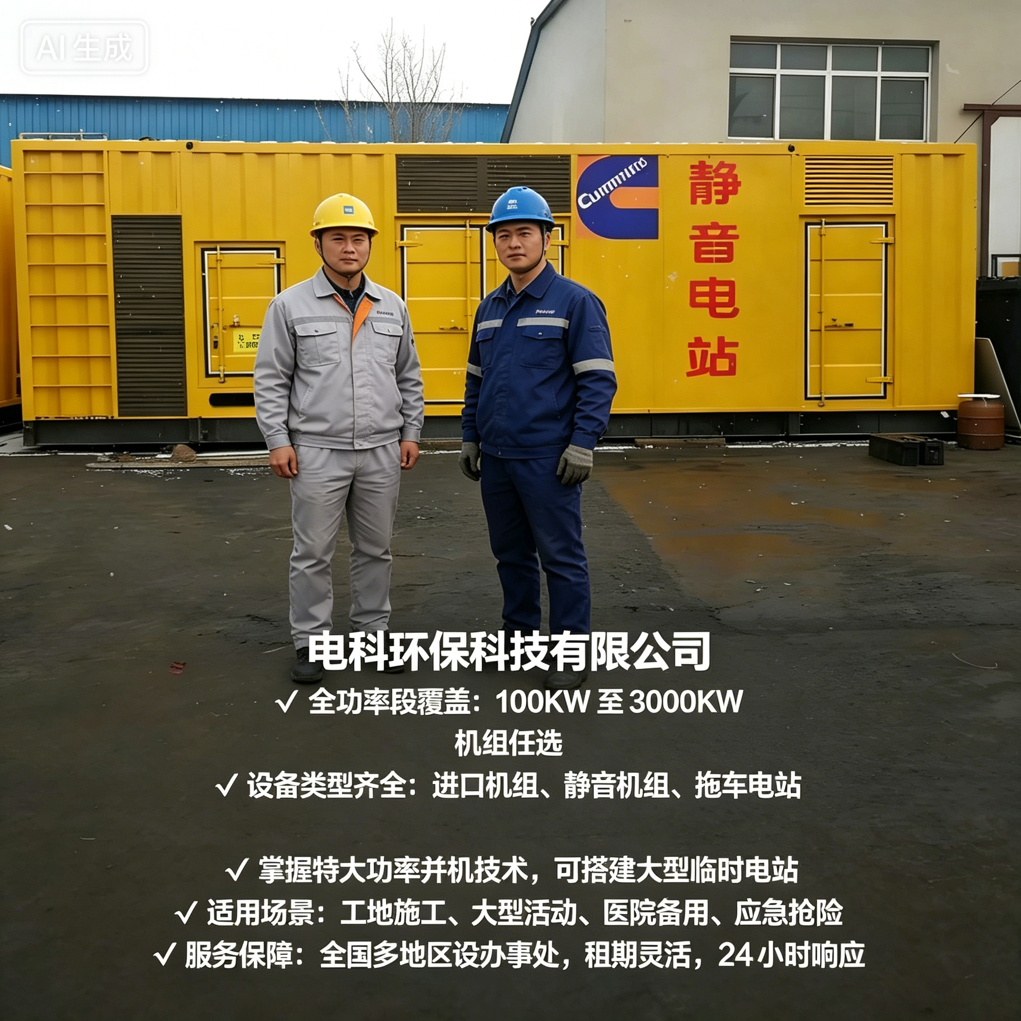 朔州工地/应急用电租赁怎么选？2026优选电科环保应急发电机租赁FAQ全攻略奉上