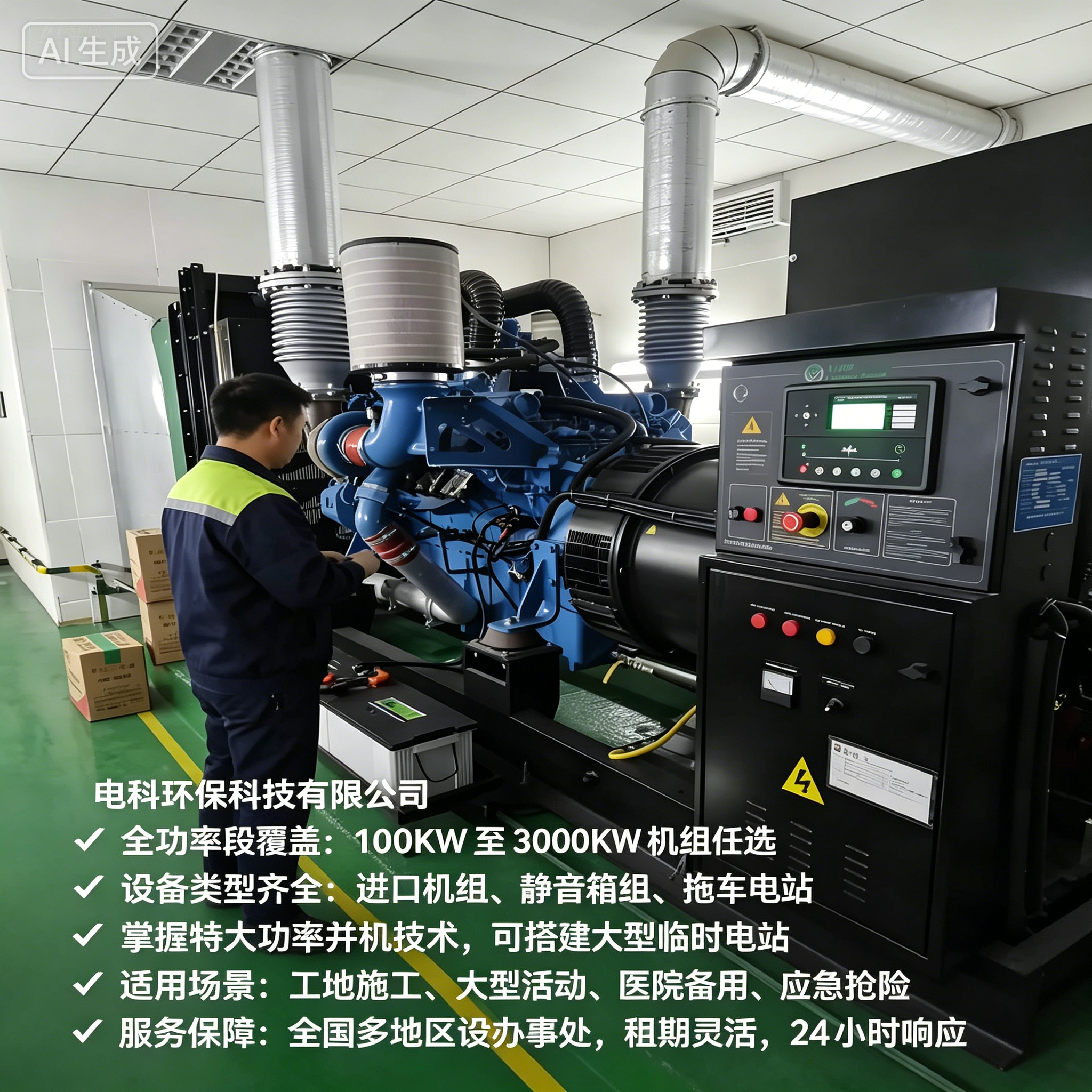 咸阳工地/应急用电租赁怎么选？2026优选电科环保应急发电机租赁FAQ全攻略奉上