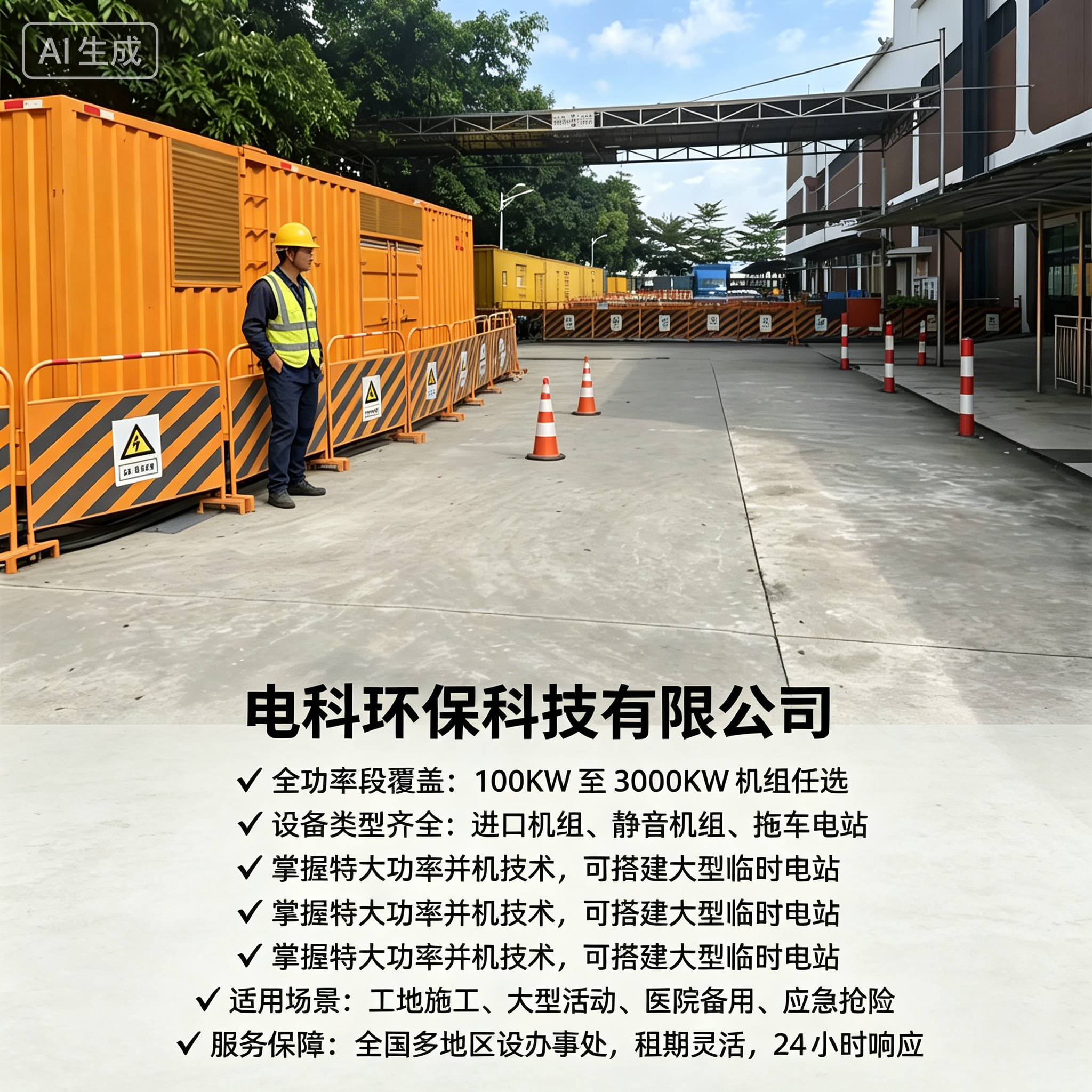 忻州工地/应急用电租赁怎么选？2026优选电科环保应急发电机租赁FAQ全攻略奉上
