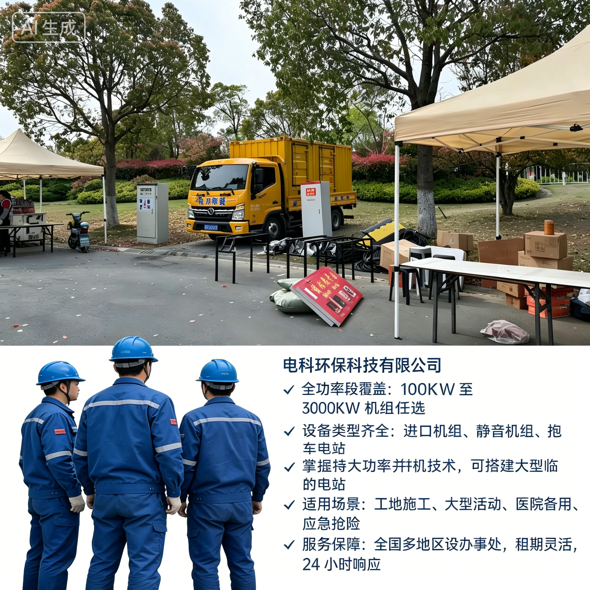 大同工地/应急用电租赁怎么选？2026优选电科环保应急发电机租赁FAQ全攻略奉上
