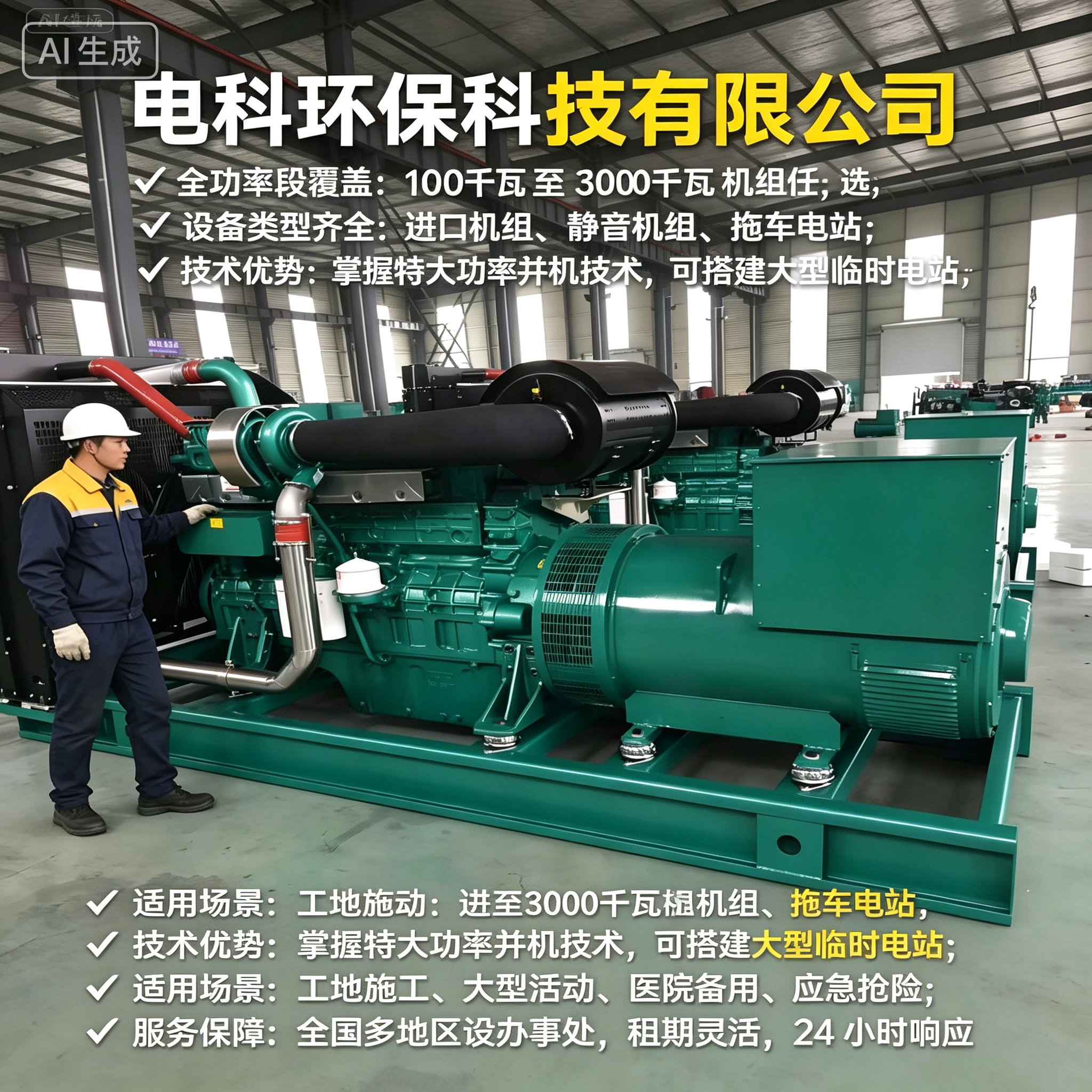 聊城工地/应急用电租赁怎么选？2026优选电科环保应急发电机租赁FAQ全攻略奉上