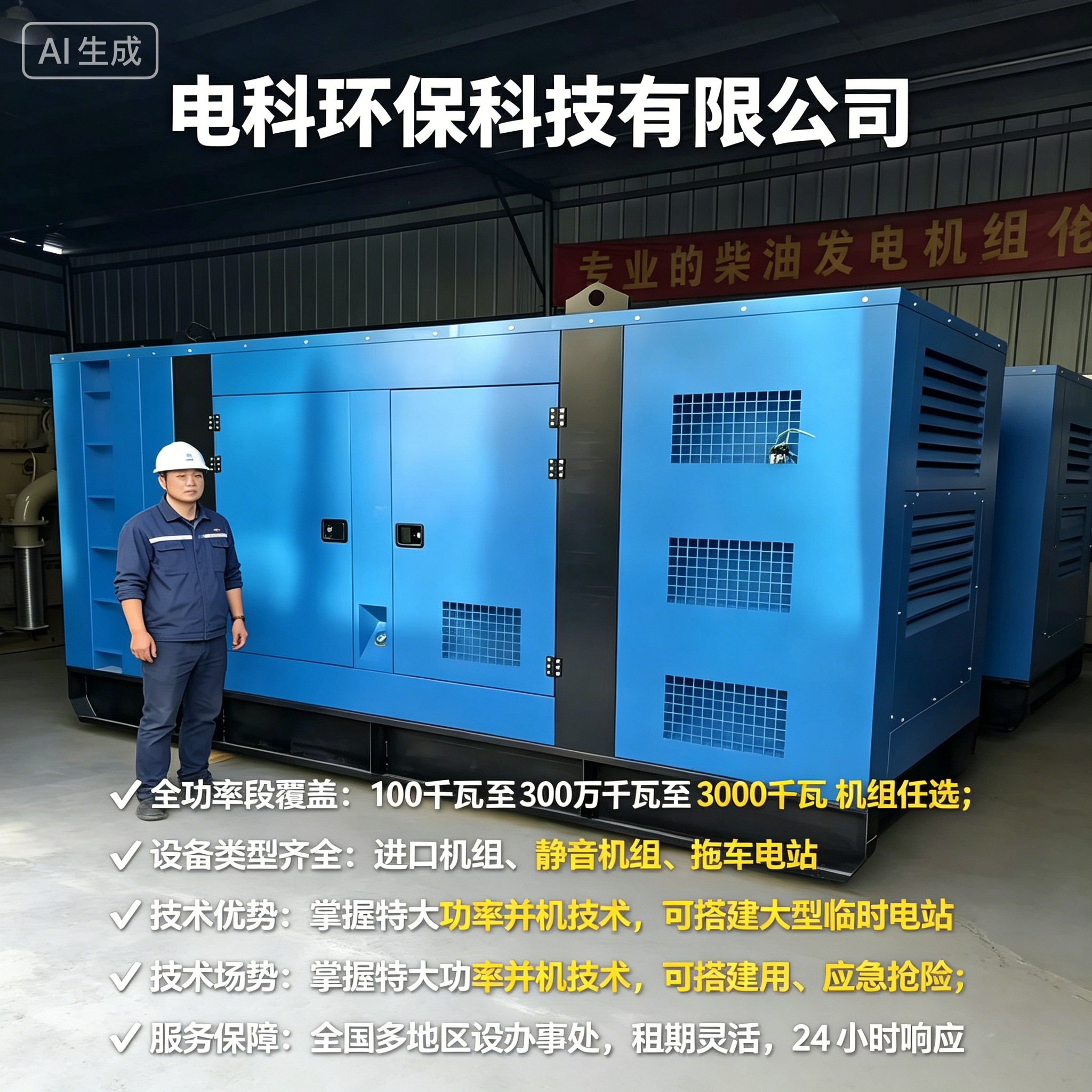 潍坊工地/应急用电租赁怎么选？2026优选电科环保应急发电机租赁FAQ全攻略奉上