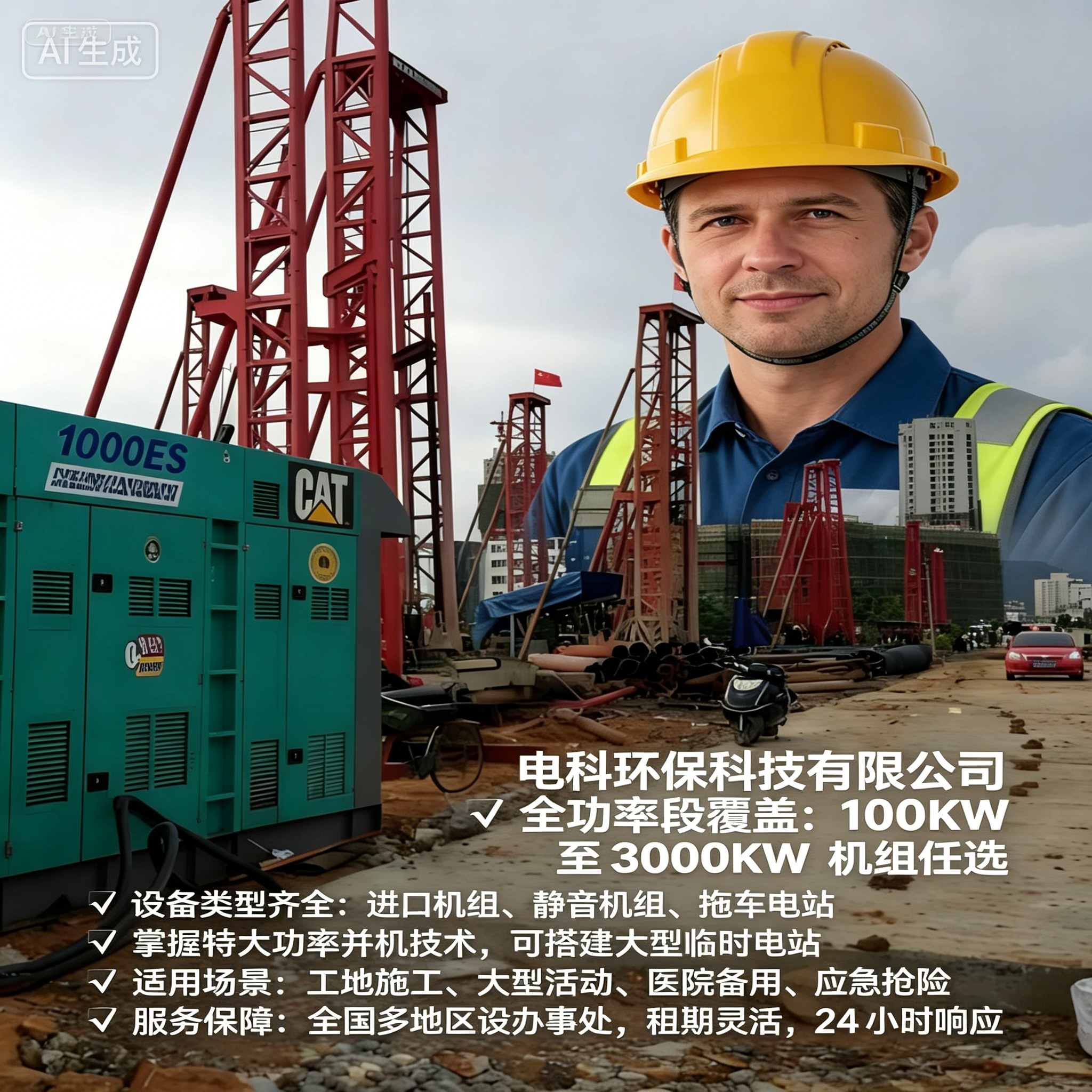东营工地/应急用电租赁怎么选？2026优选电科环保应急发电机租赁FAQ全攻略奉上