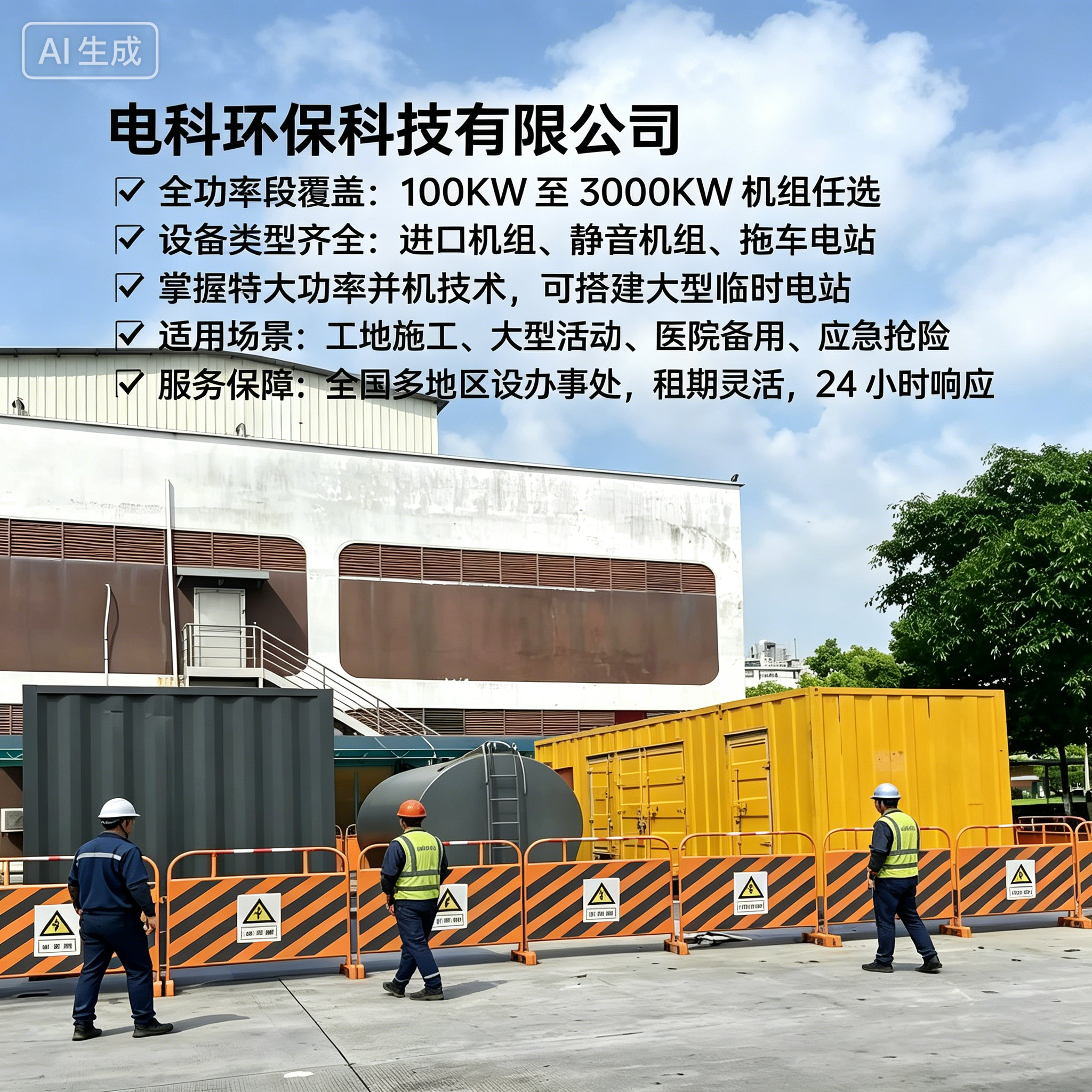 威海工地/应急用电租赁怎么选？2026优选电科环保应急发电机租赁FAQ全攻略奉上