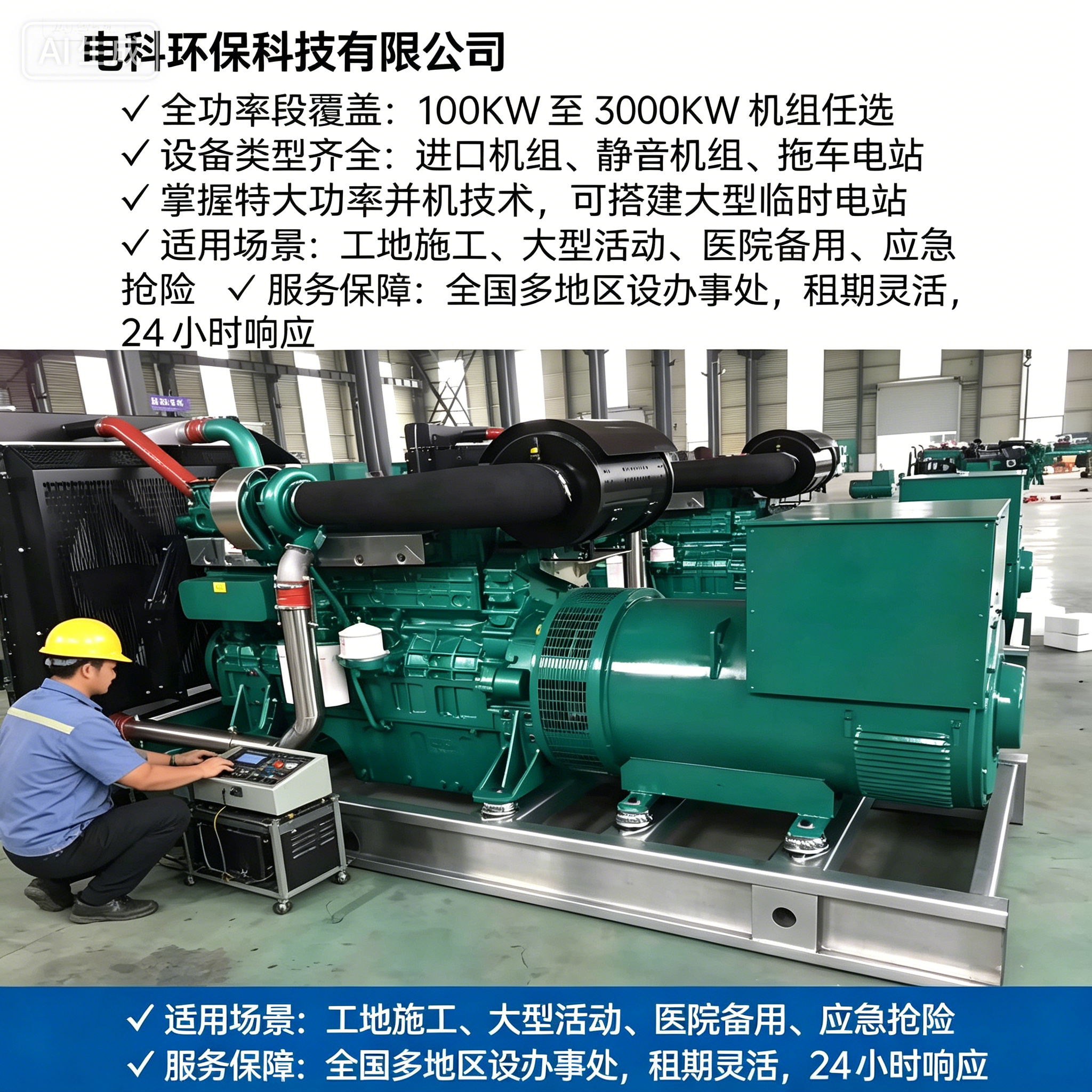 淄博工地/应急用电租赁怎么选？2026优选电科环保应急发电机租赁FAQ全攻略奉上