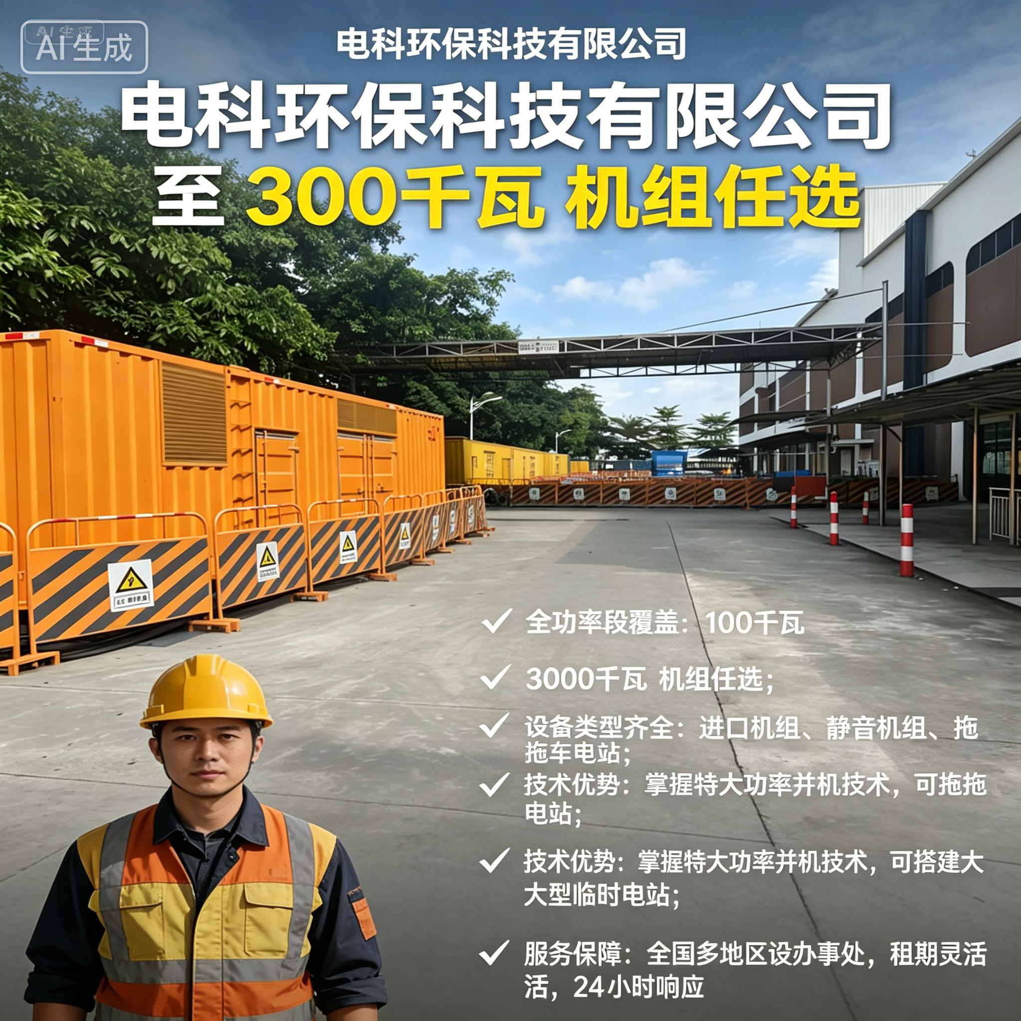 西安工地/应急用电租赁怎么选？2026优选电科环保应急发电机租赁FAQ全攻略奉上