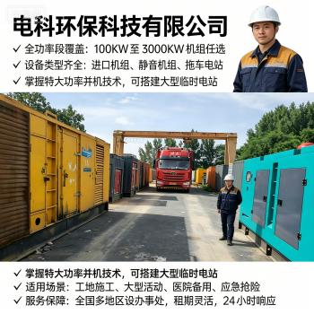 漯河食品工厂稳产/市政抢修/工地施工/展会应急停电租赁怎么选？2026优选电科环保应急发电机租赁FAQ全攻略奉上